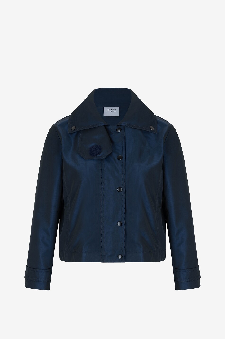 Veste courte en taffetas déperlant irisé à capuche