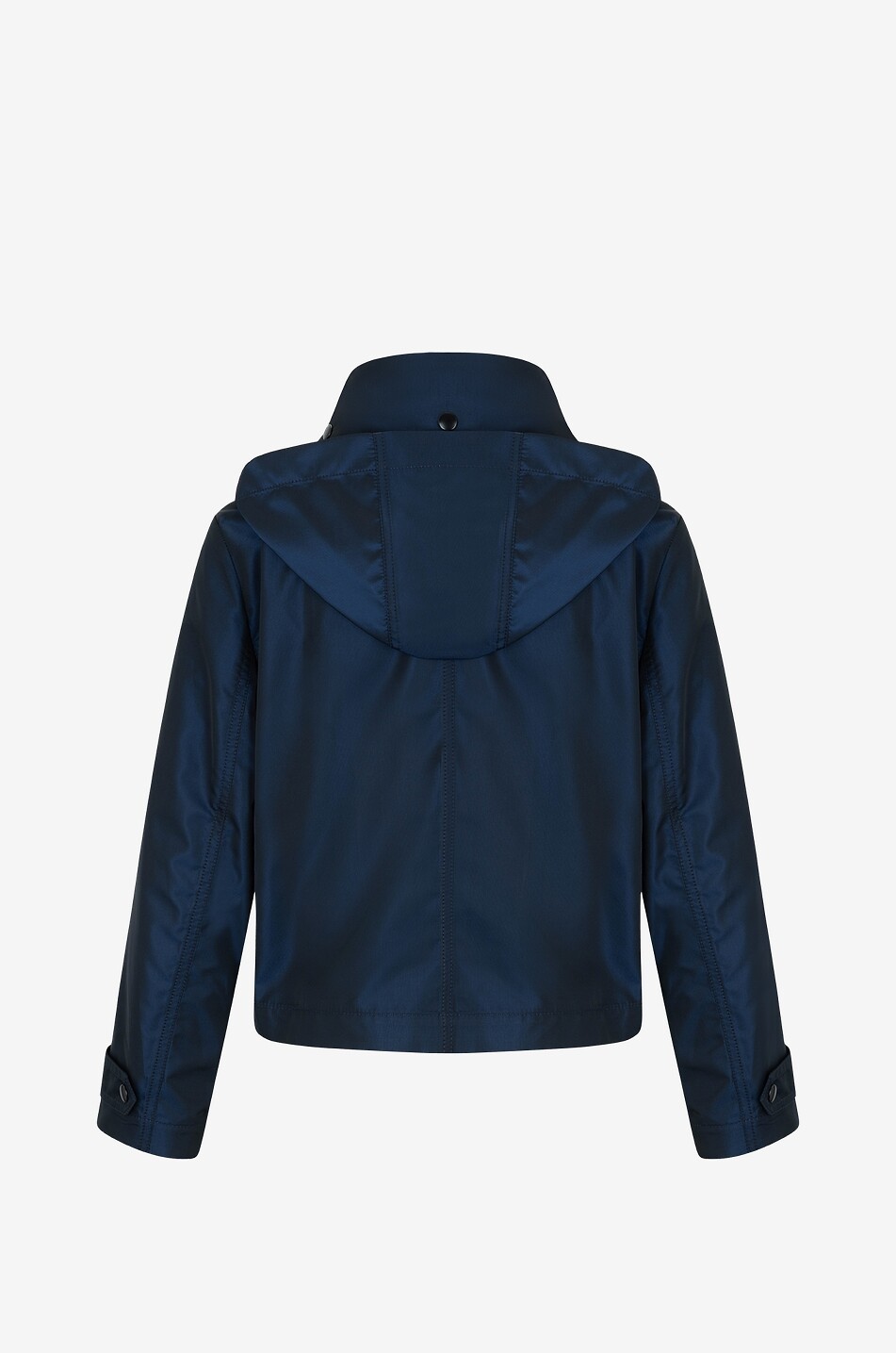 Veste courte en taffetas déperlant irisé à capuche