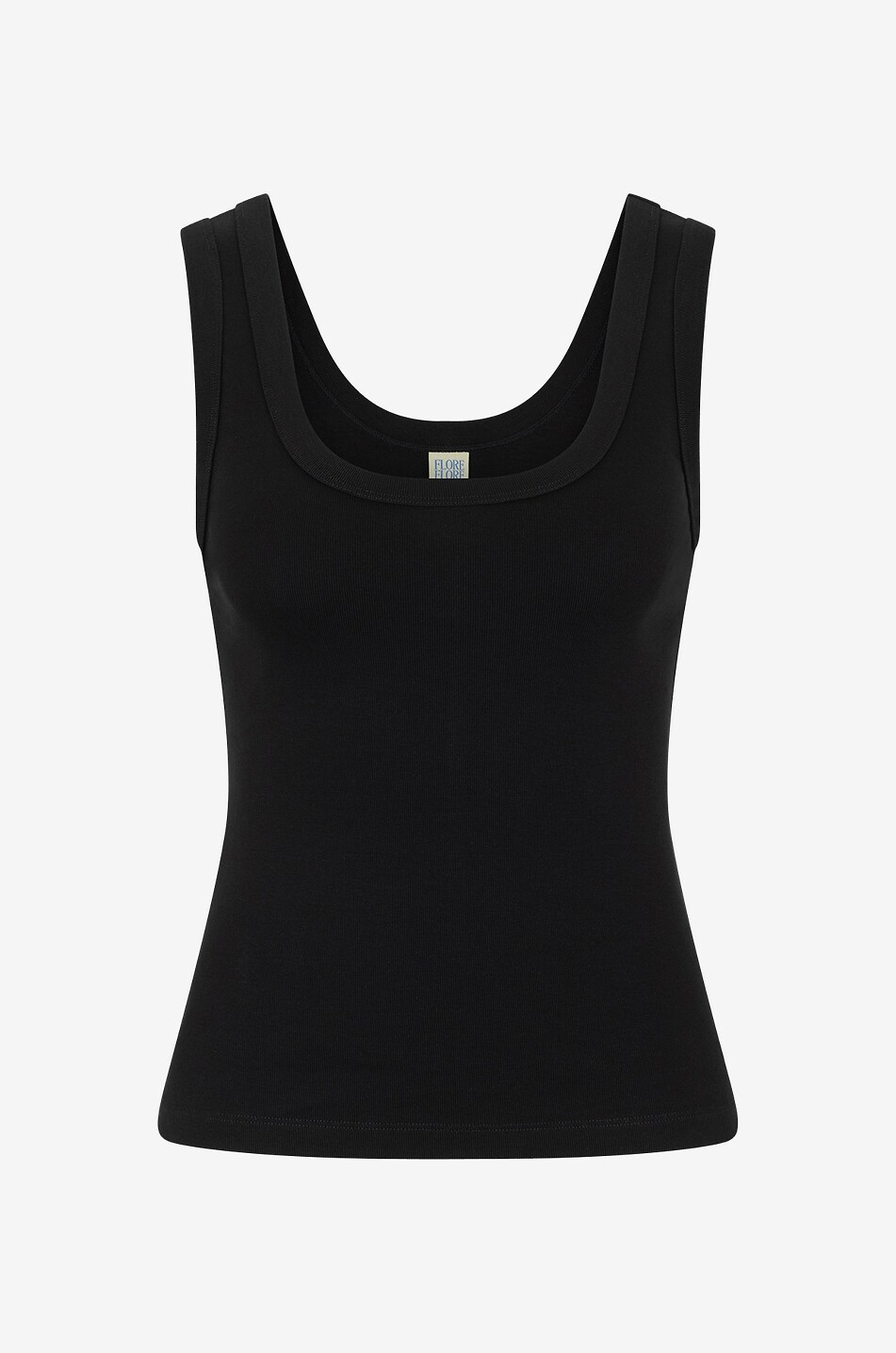 FLORE FLORE Tanktop mit U-förmigem Ausschnitt Hillie Tank Damen SCHWARZ 1