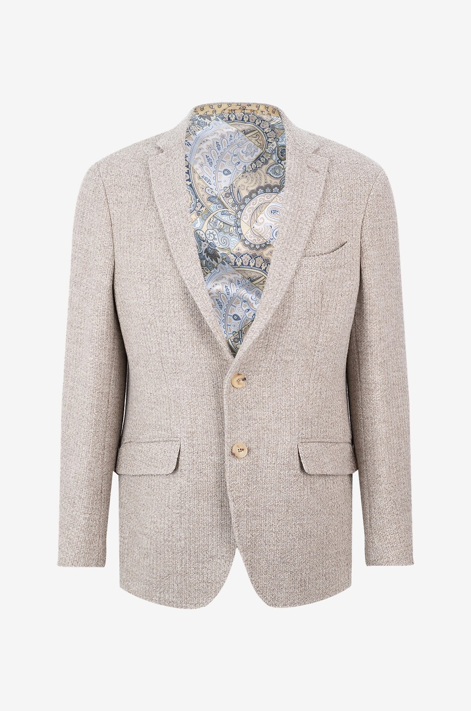 Einreihiger Woll- und Kaschmirstrickblazer