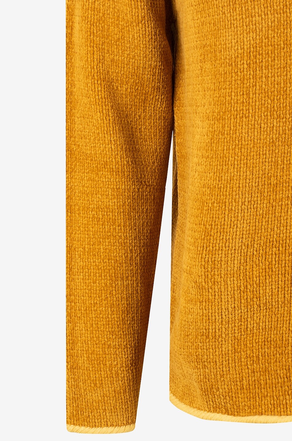 STONE ISLAND Pull ample à manches raglan et col cheminée 557A9 Cotton Chenille Homme JAUNE FONCÉ 3