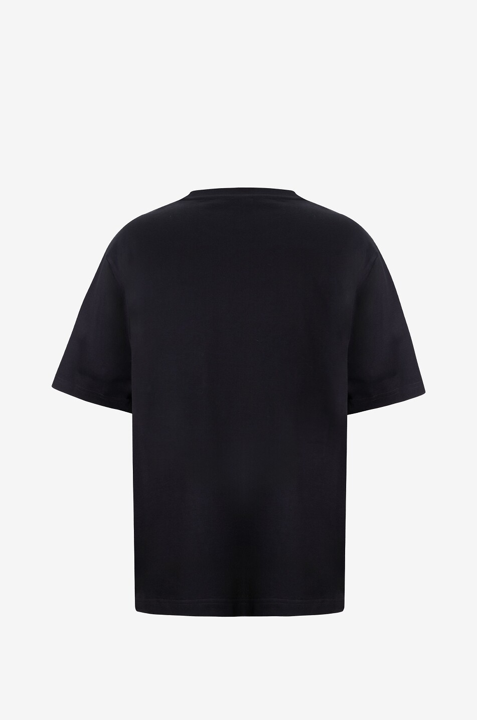 DOLCE & GABBANA Short-sleeved T-shirt with logo embossed leather-effect pocket Men BLACK 2