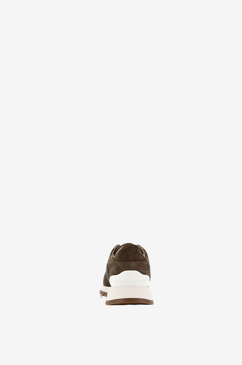 BRUNELLO CUCINELLI Niedrige Wildleder-Schnürsneakers mit Monile-Stickerei Damen BRAUN 4