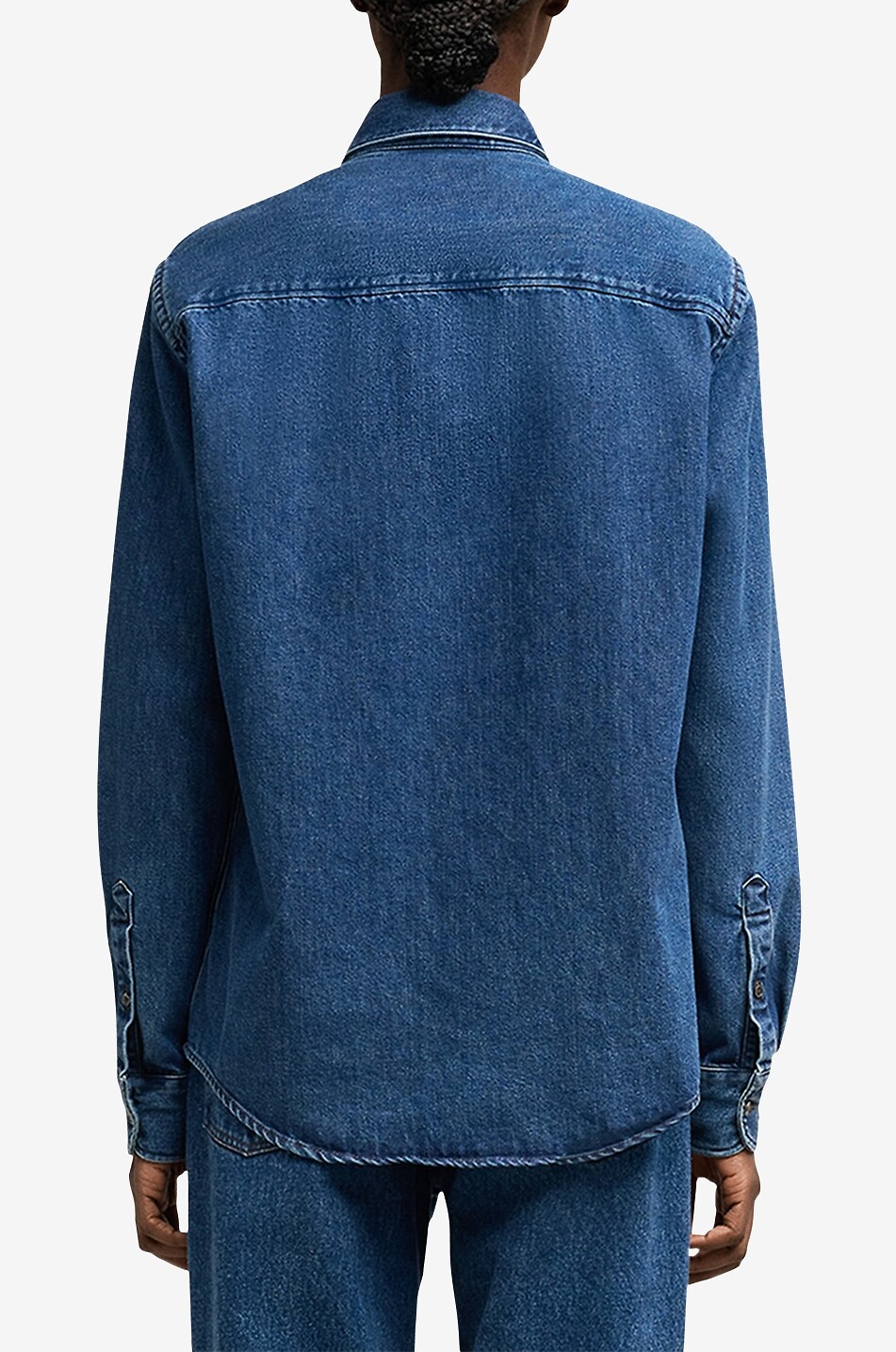 AMI Ami de Coeur denim long-sleeved shirt Women BLUE 4