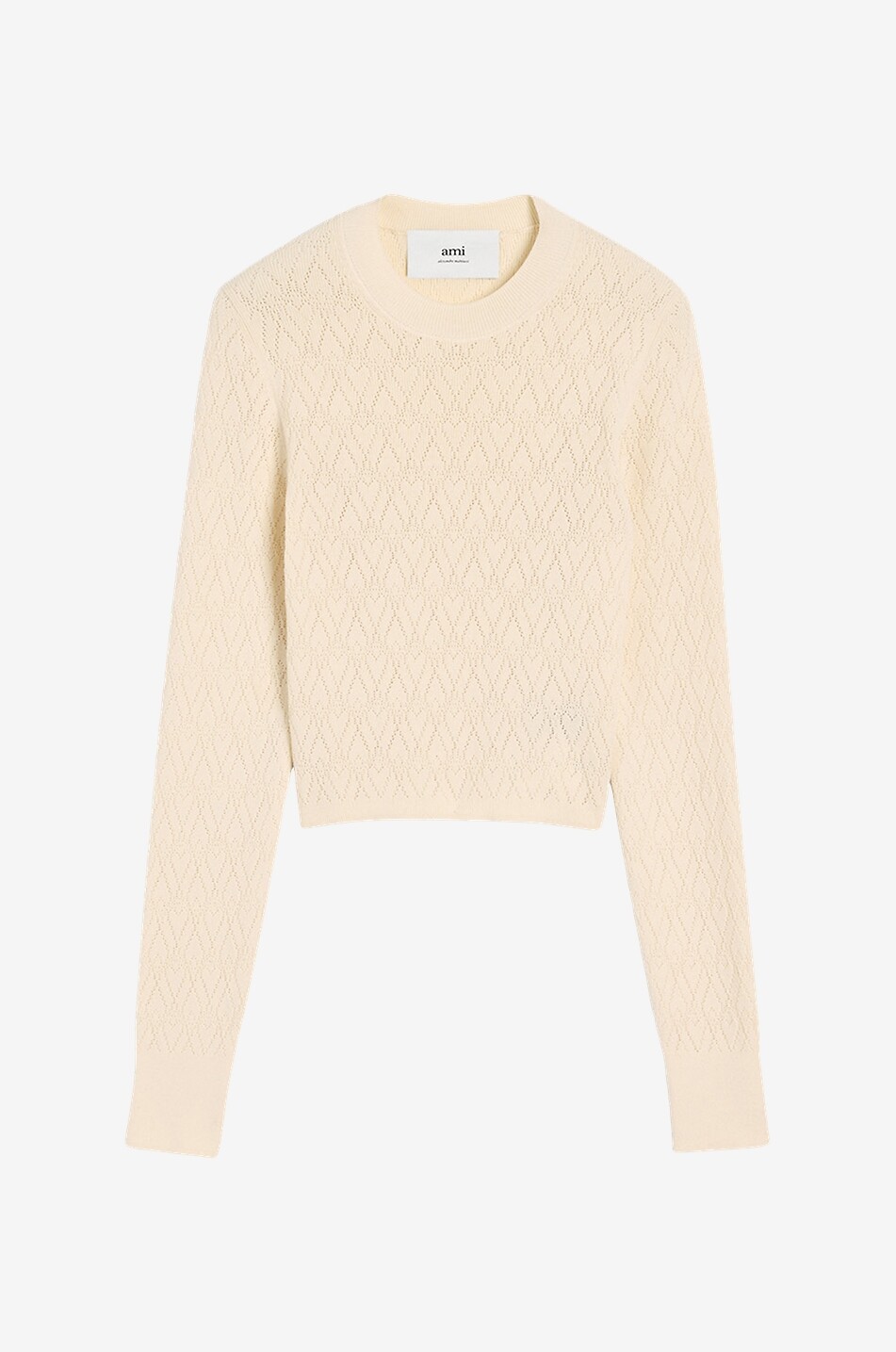 Ami de Coeur cotton and wool openwork sheath jumper