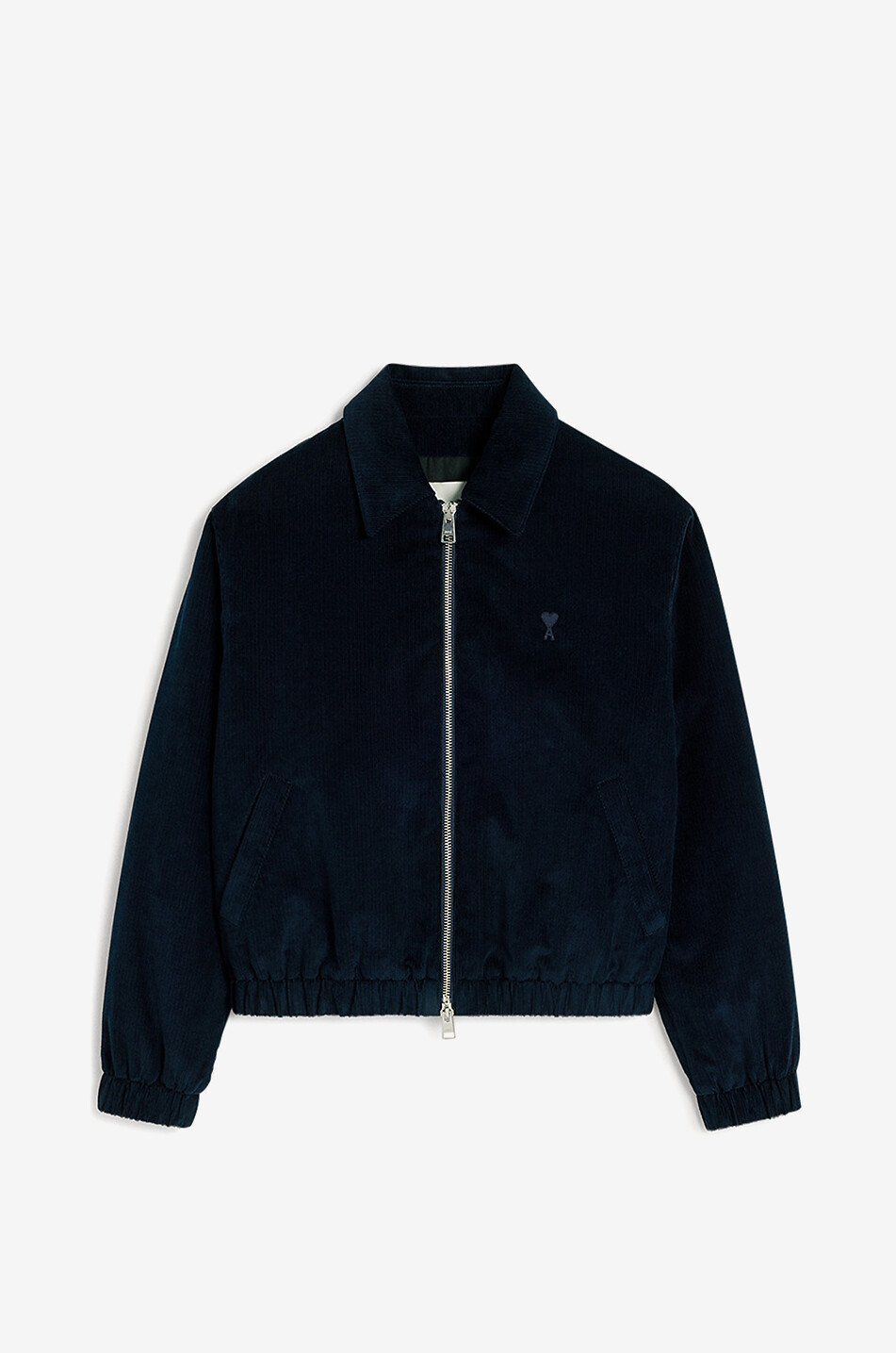 AMI Ami de Coeur corduroy bomber jacket Men DARK BLUE 1