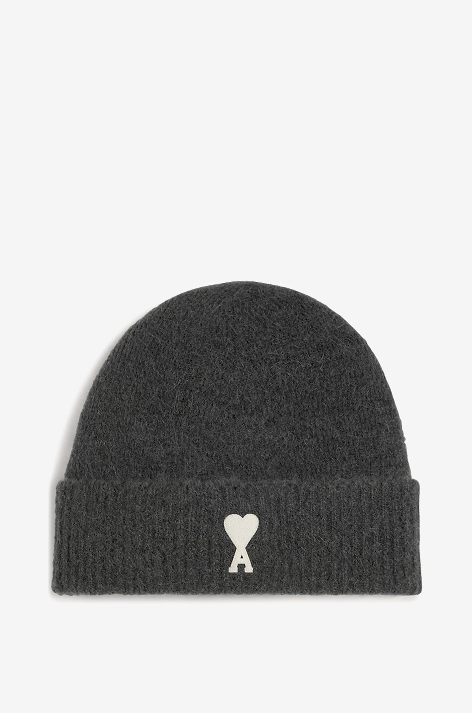 AMI Ami de Coeur alpaca wool beanie Men DARK GREY 1