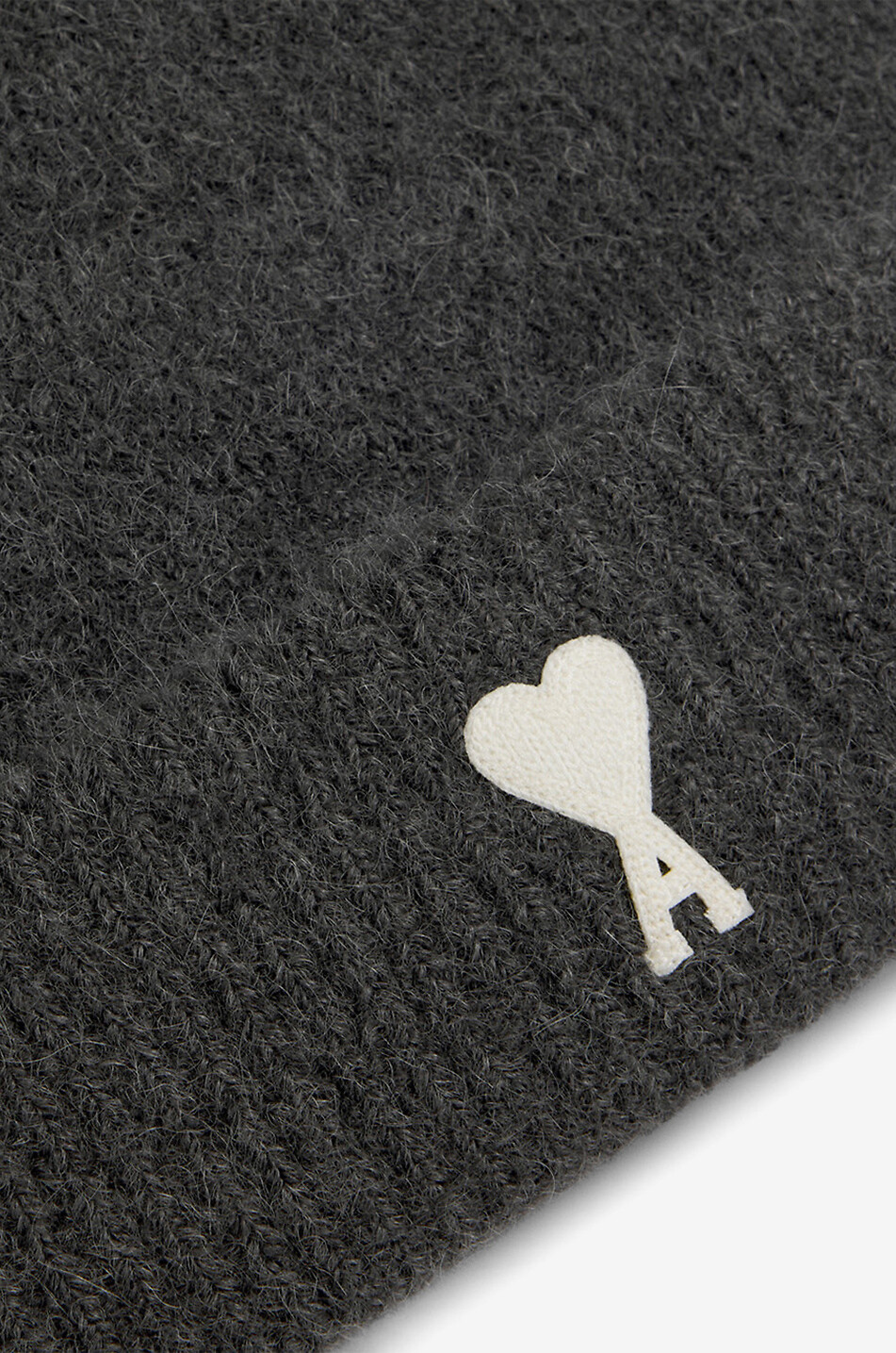 AMI Ami de Coeur alpaca wool beanie Men DARK GREY 6