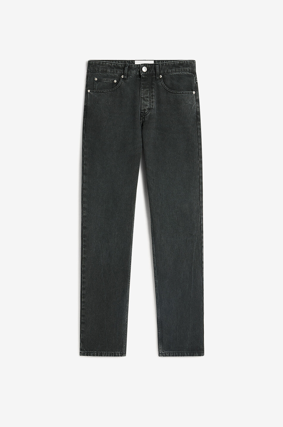 Jean droit délavé en coton