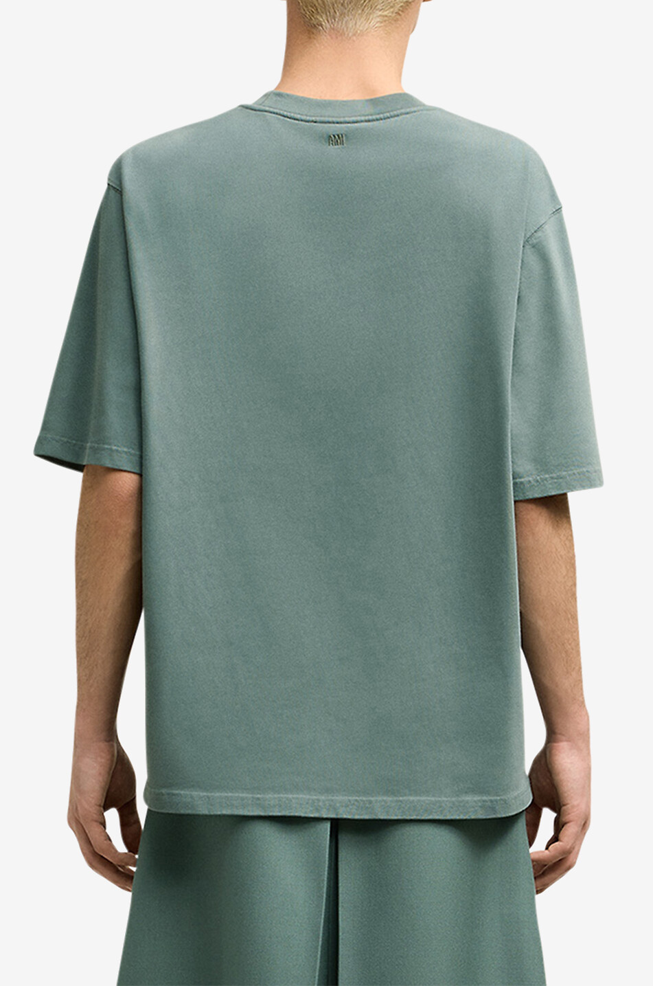 AMI Ami de Coeur cotton short-sleeved T-shirt Men GREEN 5