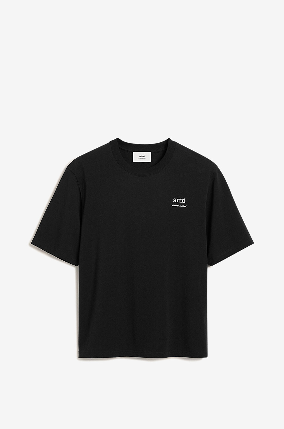 AMI Ami Alexandre Mattiussi organic cotton short-sleeved T-shirt Men BLACK 1