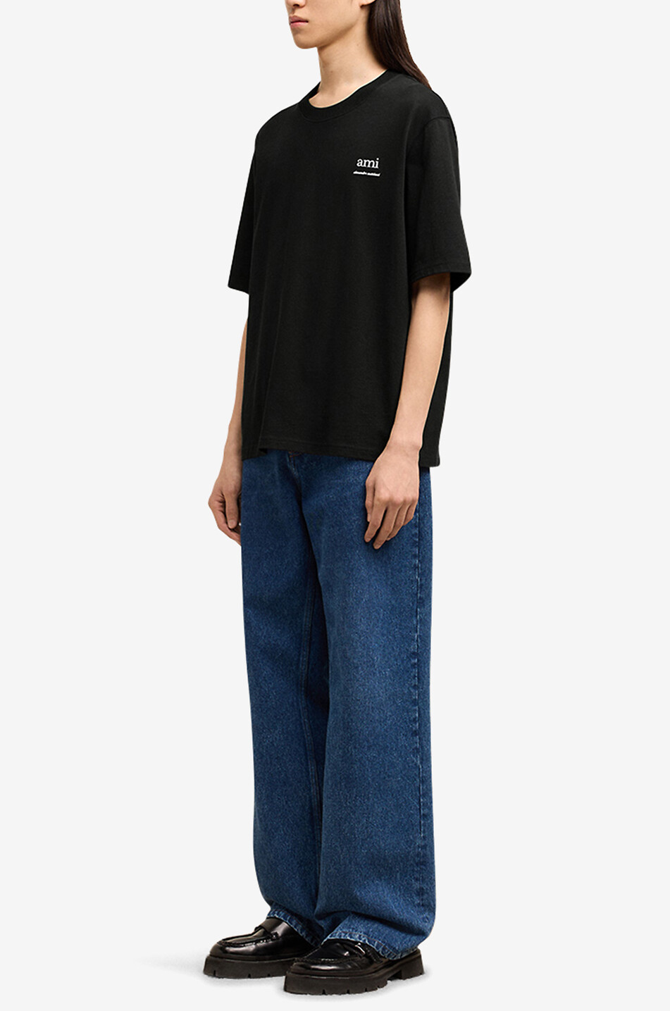AMI Ami Alexandre Mattiussi organic cotton short-sleeved T-shirt Men BLACK 3