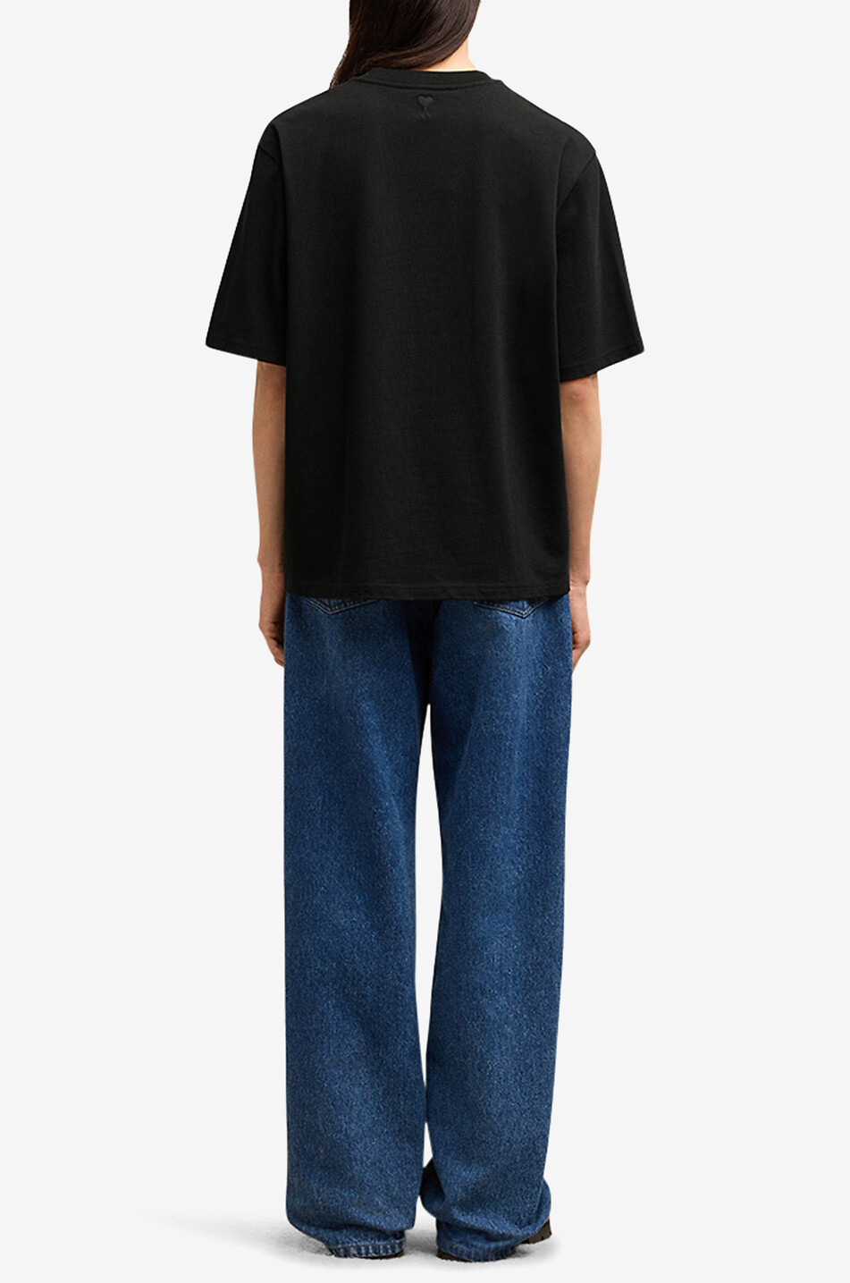 AMI Ami Alexandre Mattiussi organic cotton short-sleeved T-shirt Men BLACK 4