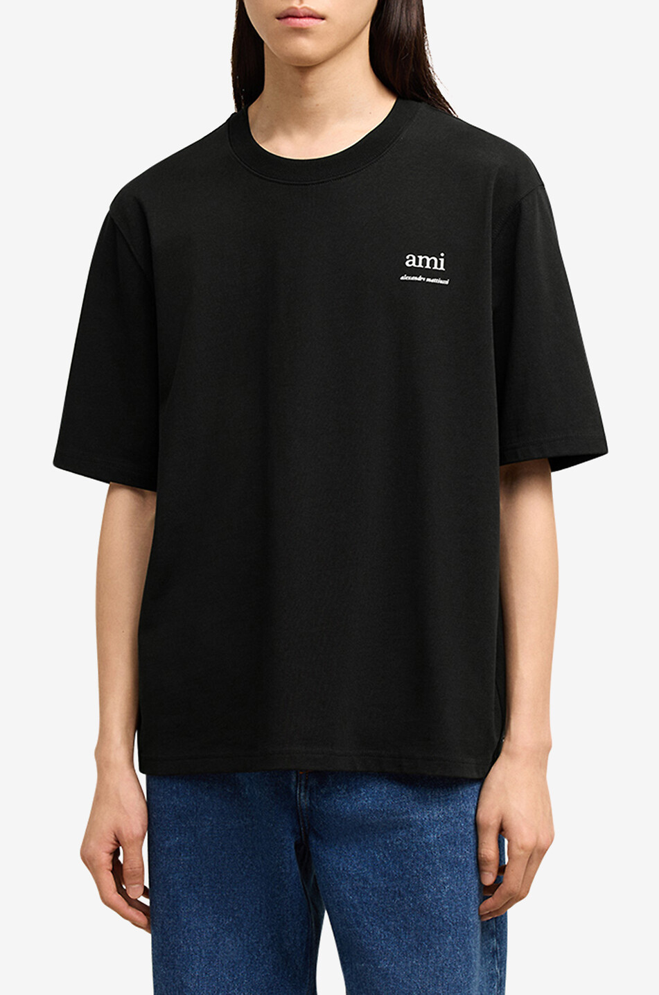 AMI Ami Alexandre Mattiussi organic cotton short-sleeved T-shirt Men BLACK 5