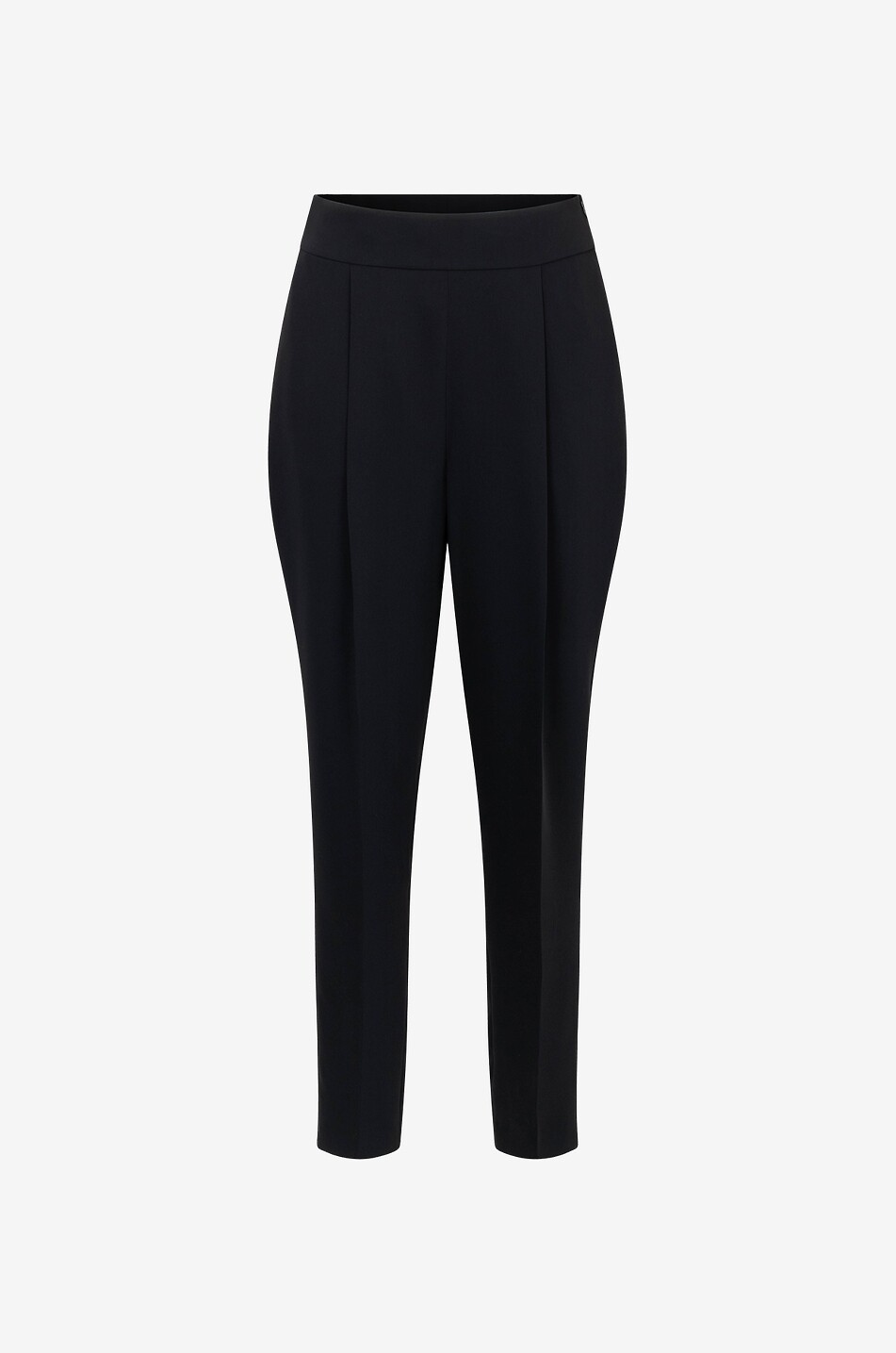 AKRIS PUNTO Pantalon à pinces taille haute fluide Caro Femme NOIR 1