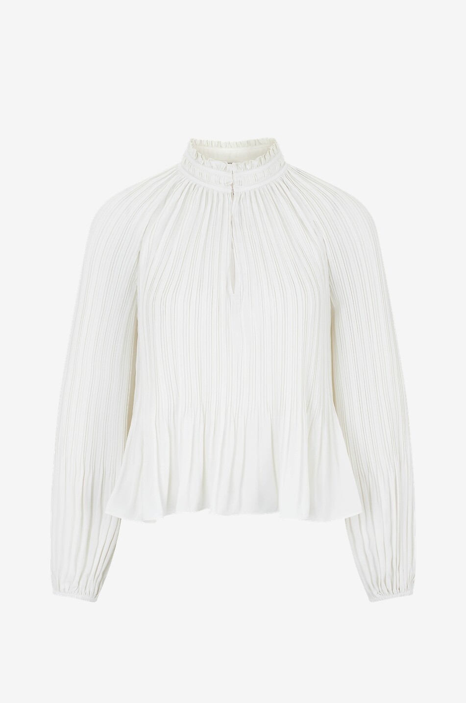 Plissierte Bluse mit Puffärmeln Walker