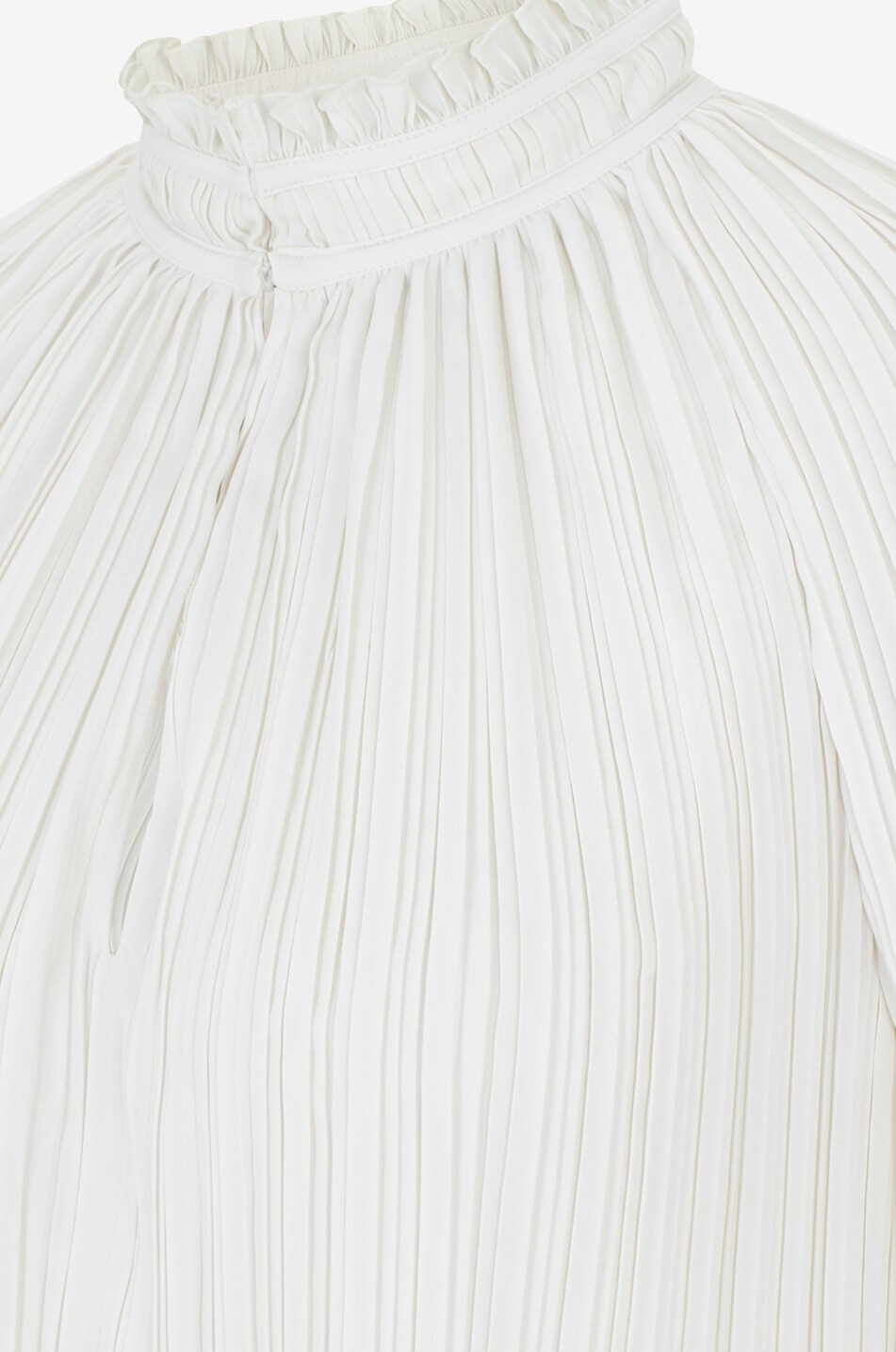 Plissierte Bluse mit Puffärmeln Walker