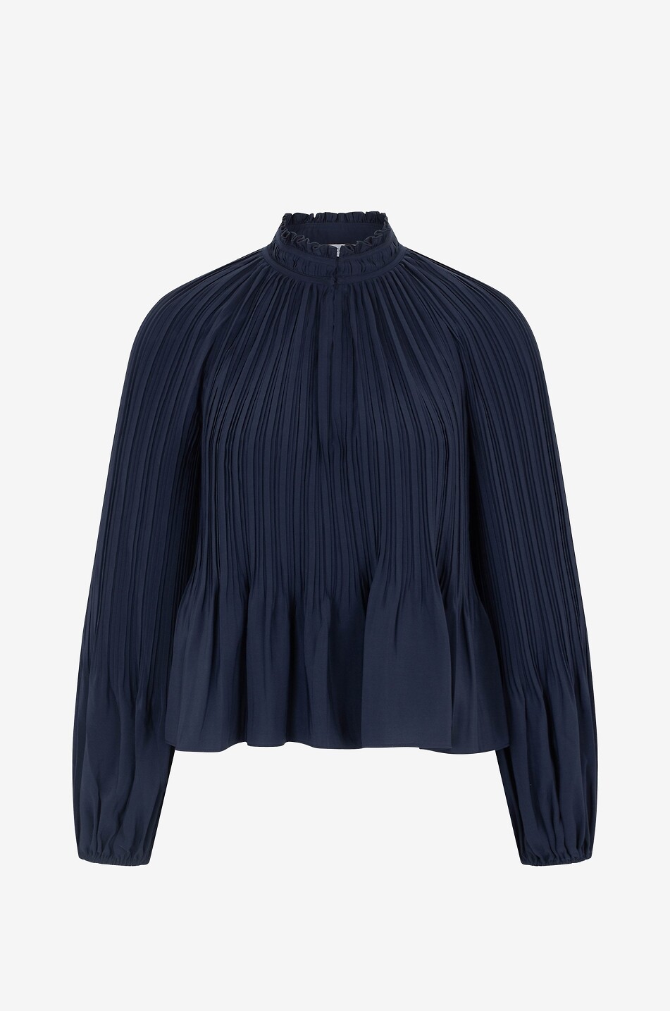 Plissierte Bluse mit Puffärmeln Walker