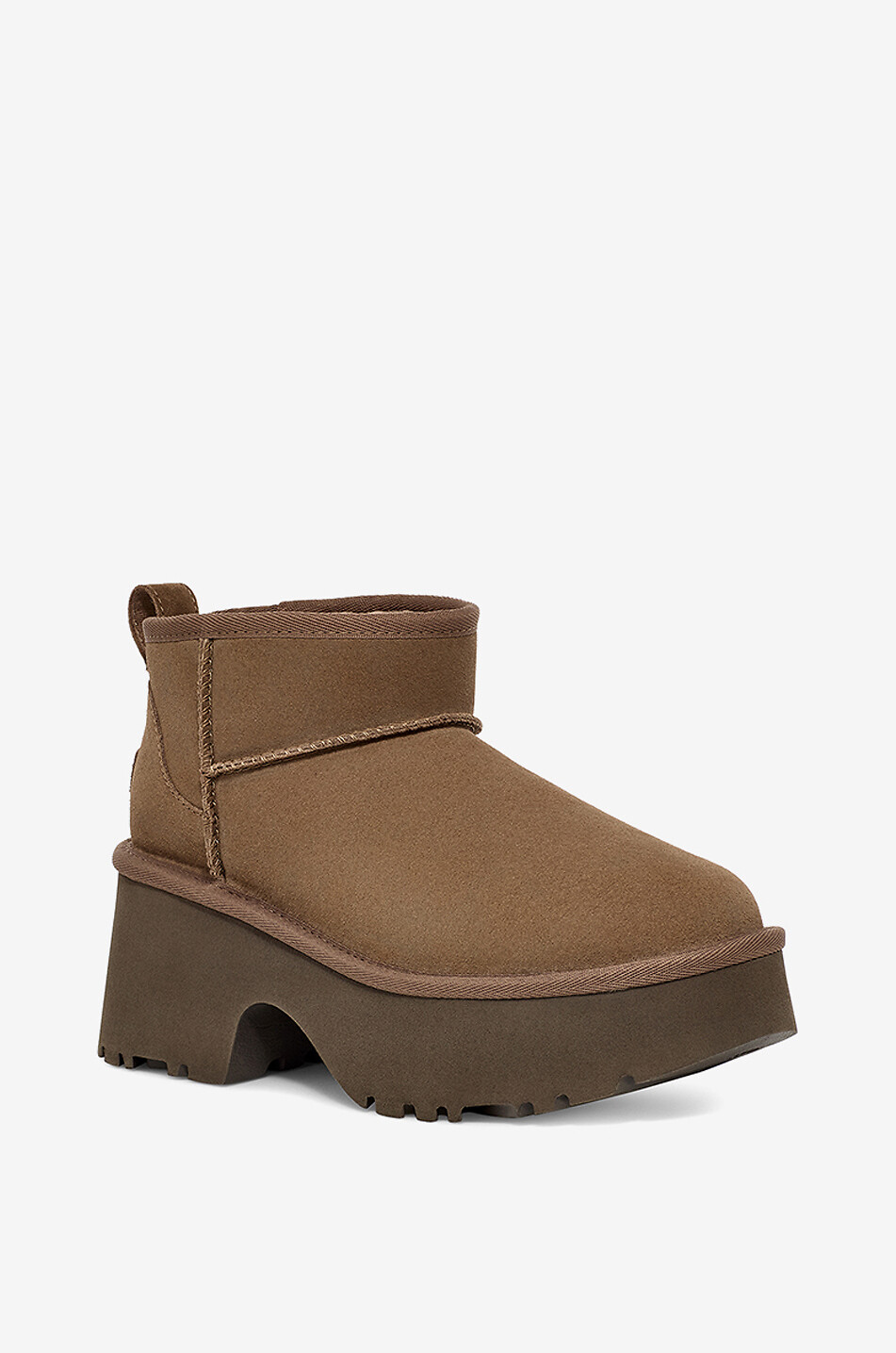 UGG Bottines à talon Classic Ultra Mini New Heights Femme MARRON FONCÉ 1
