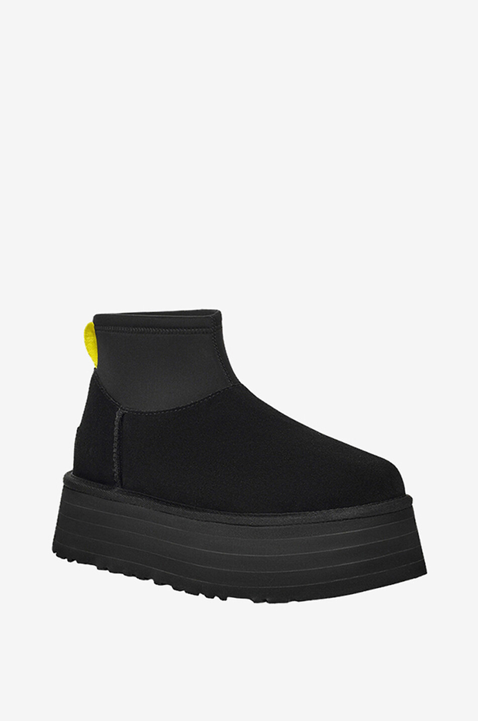 UGG Plateau-Stiefeletten aus Wildleder Classic Mini Dipper Damen SCHWARZ 1