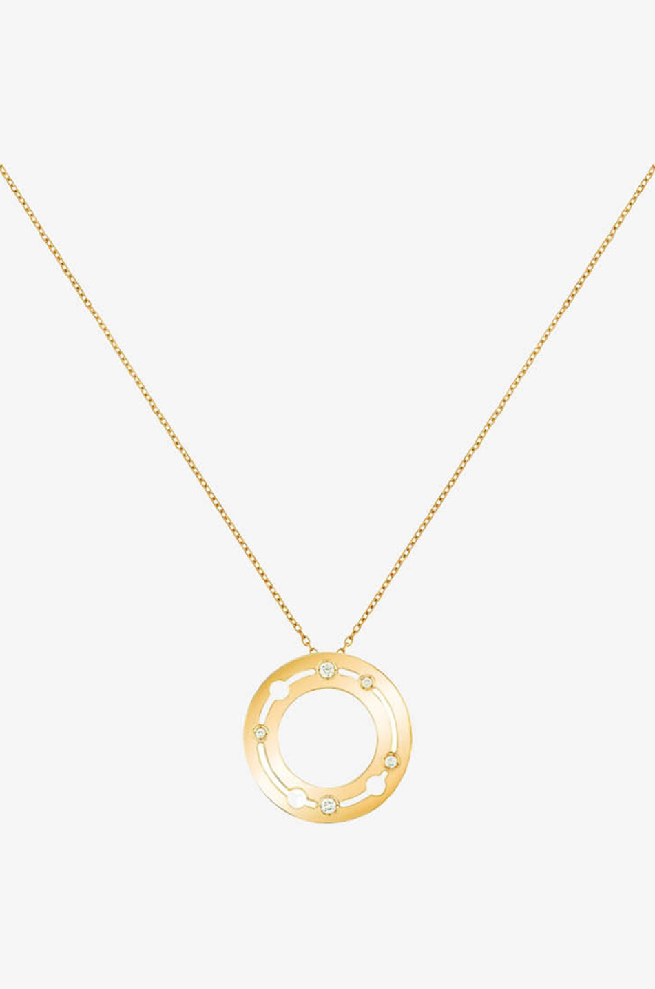 Pulse yellow gold and diamond necklace