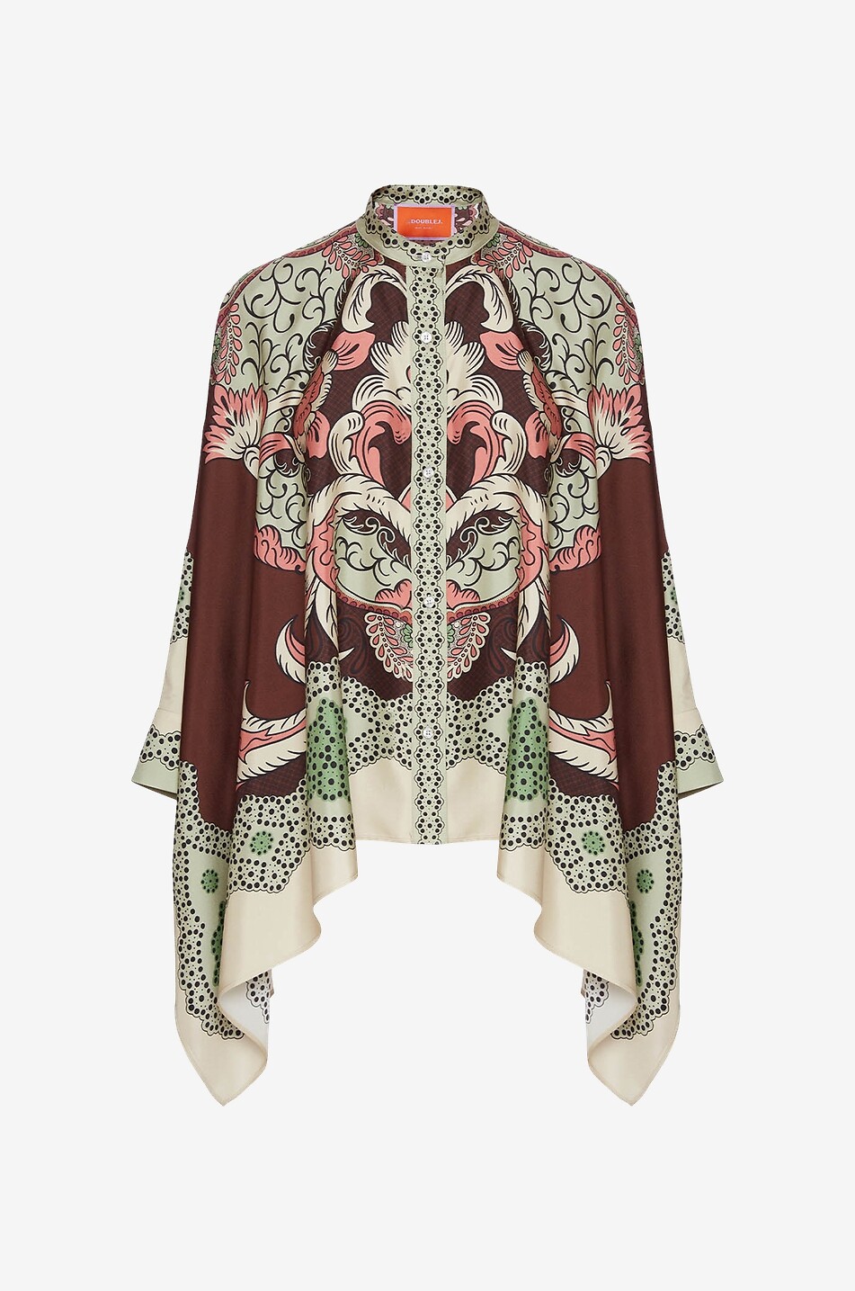 Chemise en sergé de soie Foulard Portal Placée