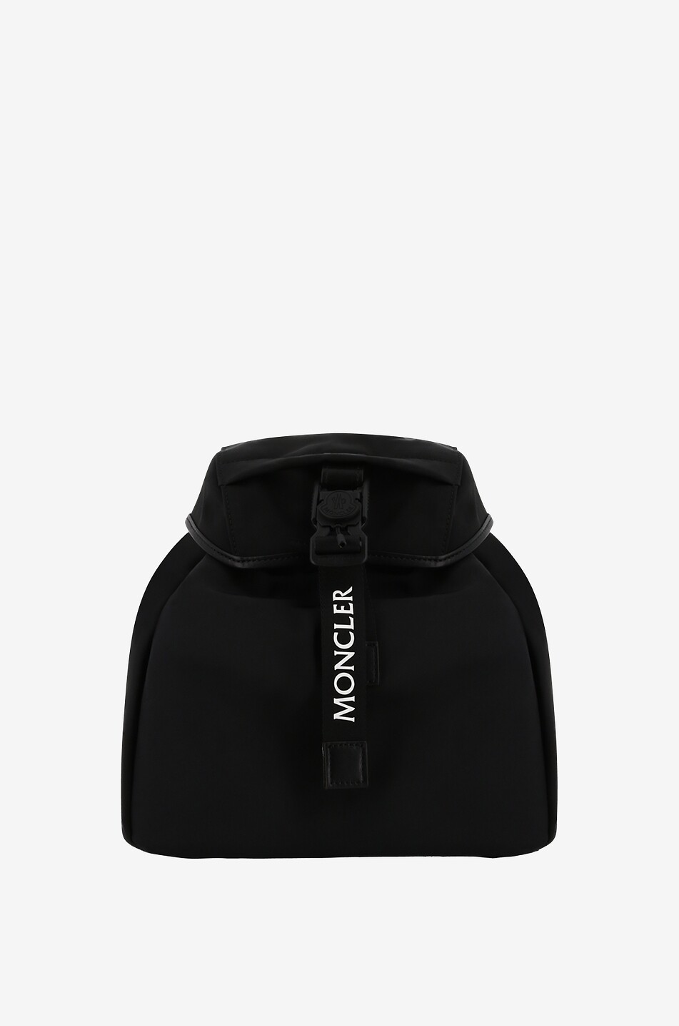 MONCLER Mini sac à dos en nylon et cuir Trick Femme NOIR 1