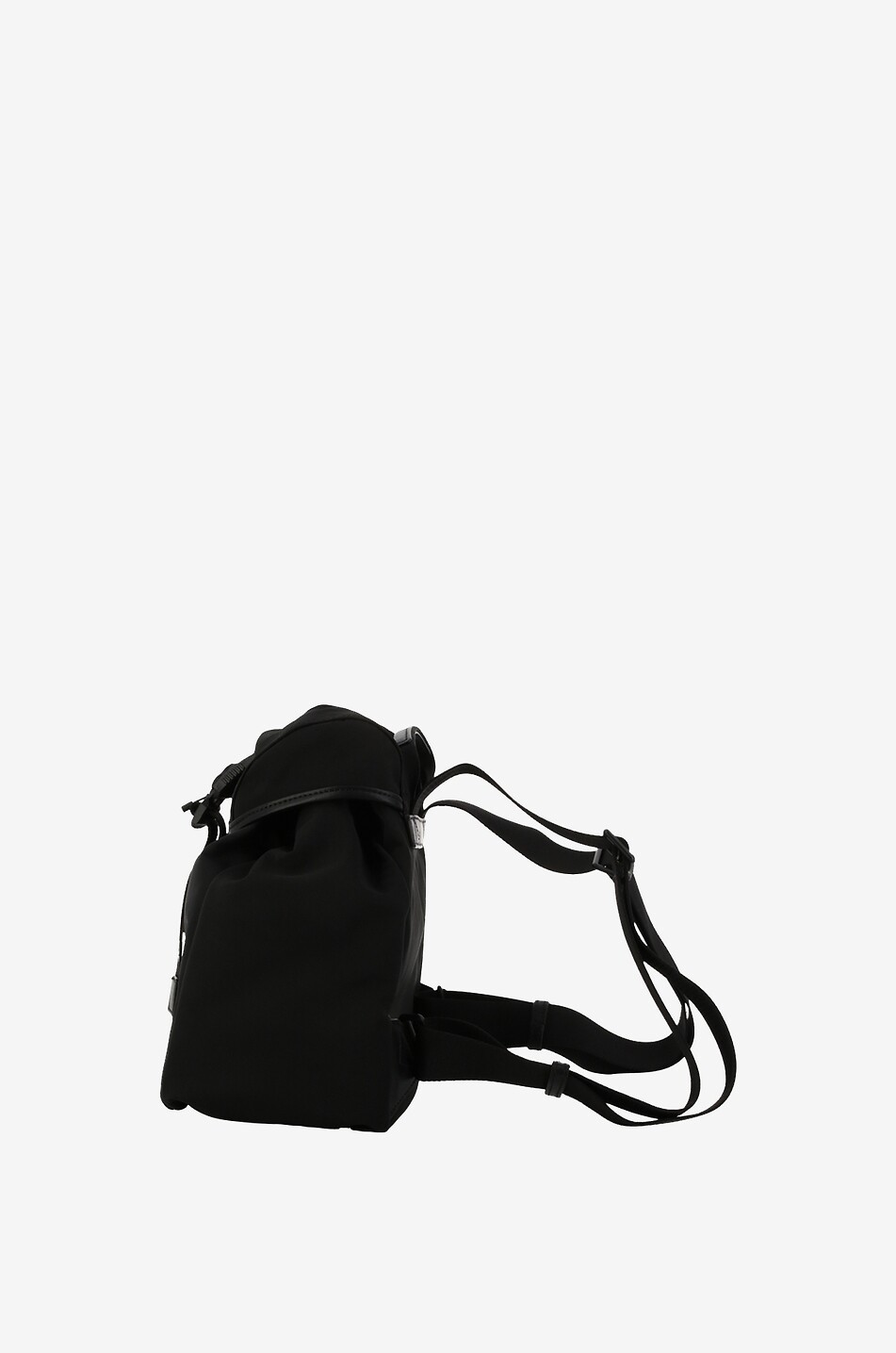 MONCLER Mini sac à dos en nylon et cuir Trick Femme NOIR 4