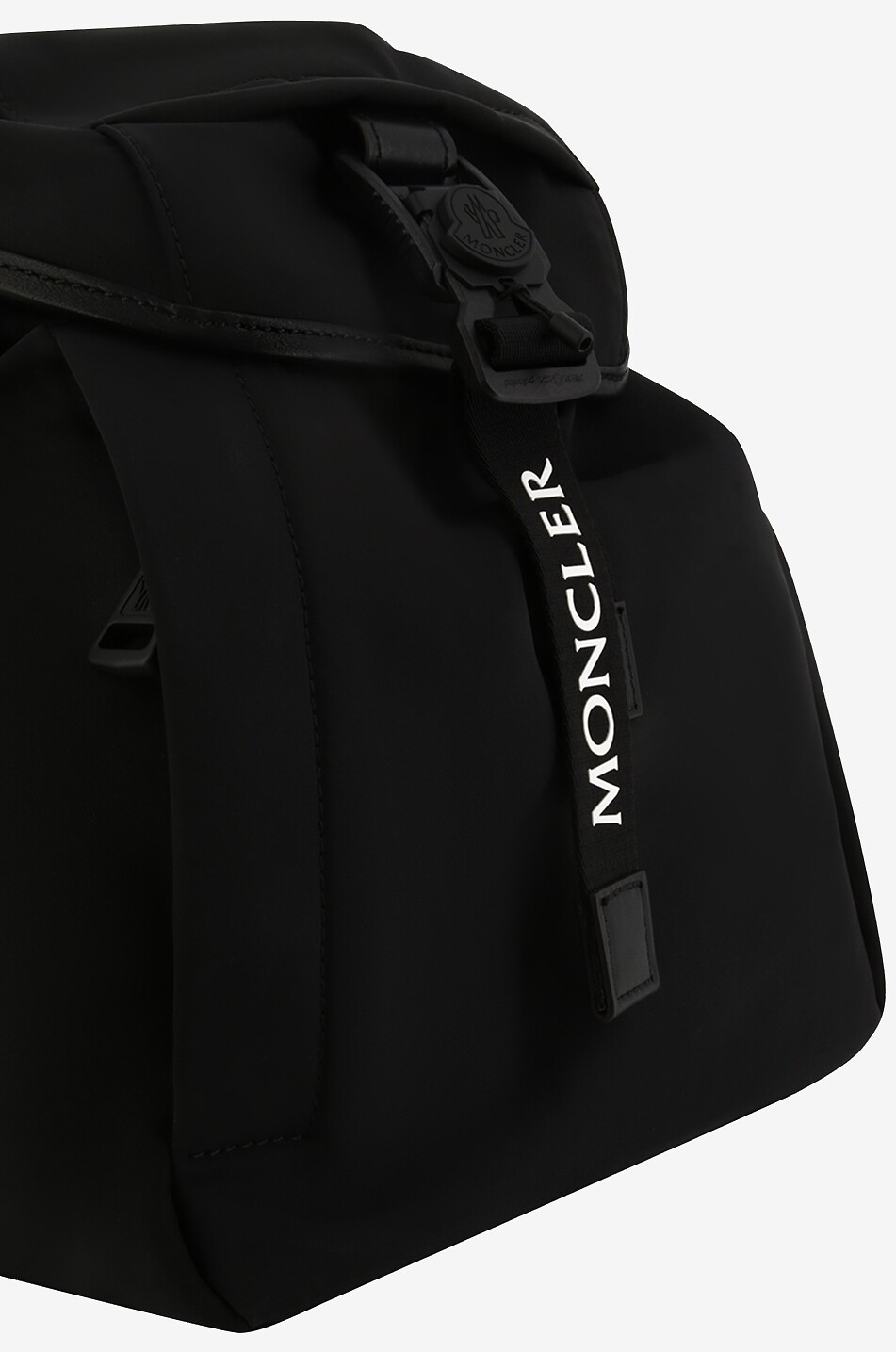 MONCLER Mini sac à dos en nylon et cuir Trick Femme NOIR 5