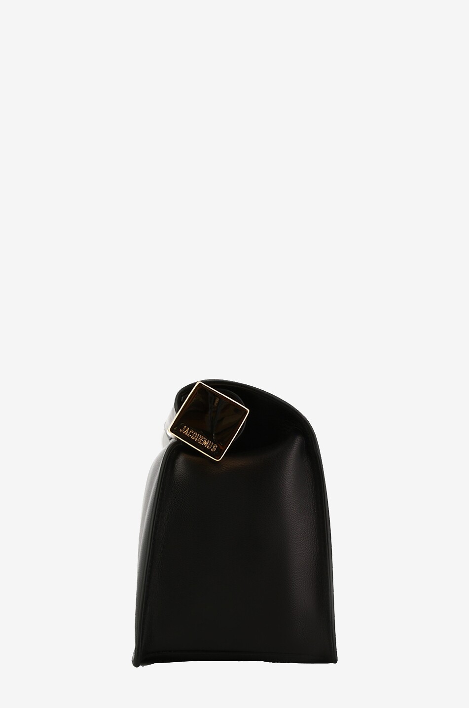 JACQUEMUS Pochette en cuir nappa La Pochette Rond Carré Femme NOIR 4