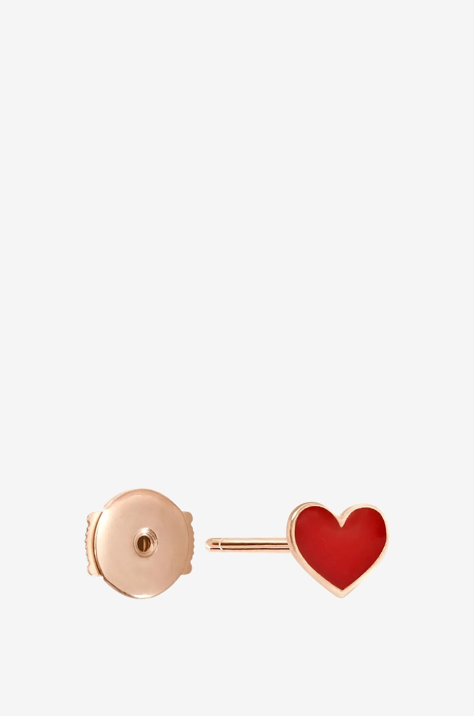 VANRYCKE Mono clou d'oreille en or rose émaillé Emoji Coeur Femme ROSE 3