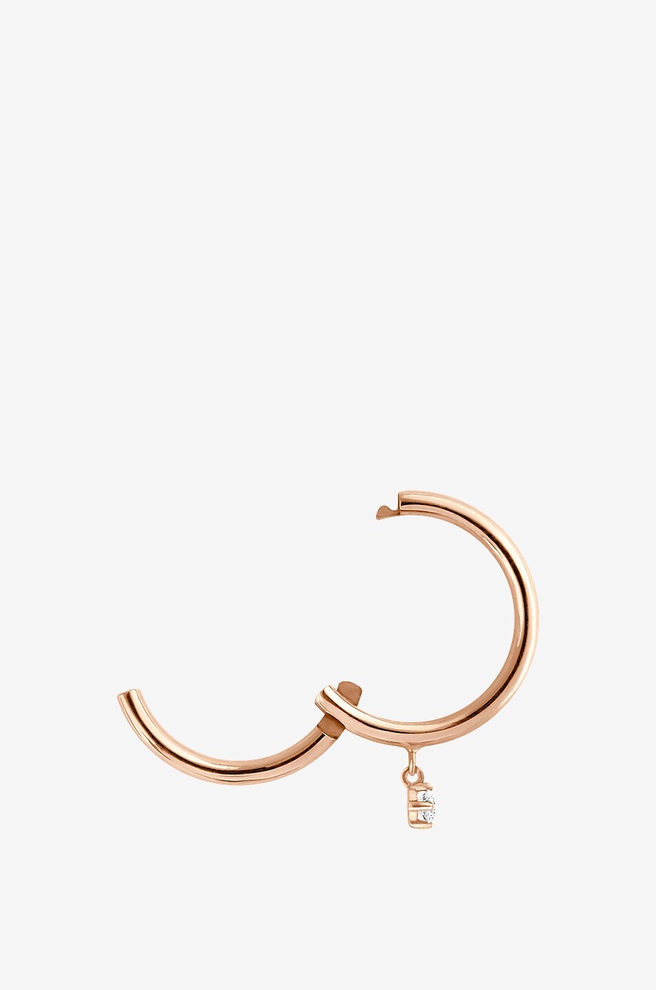 VANRYCKE Einzelne Roségold-Creole mit Diamant Stardust M Damen ROSA 4