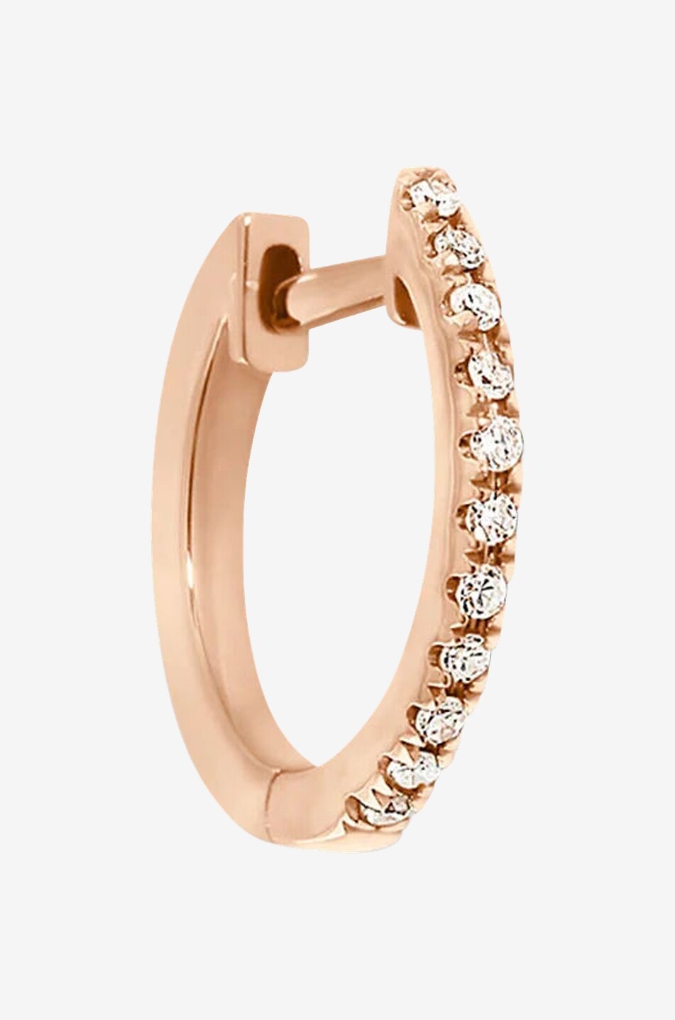 VANRYCKE Officiel S single pink gold and diamond hoop earring Women PINK 1