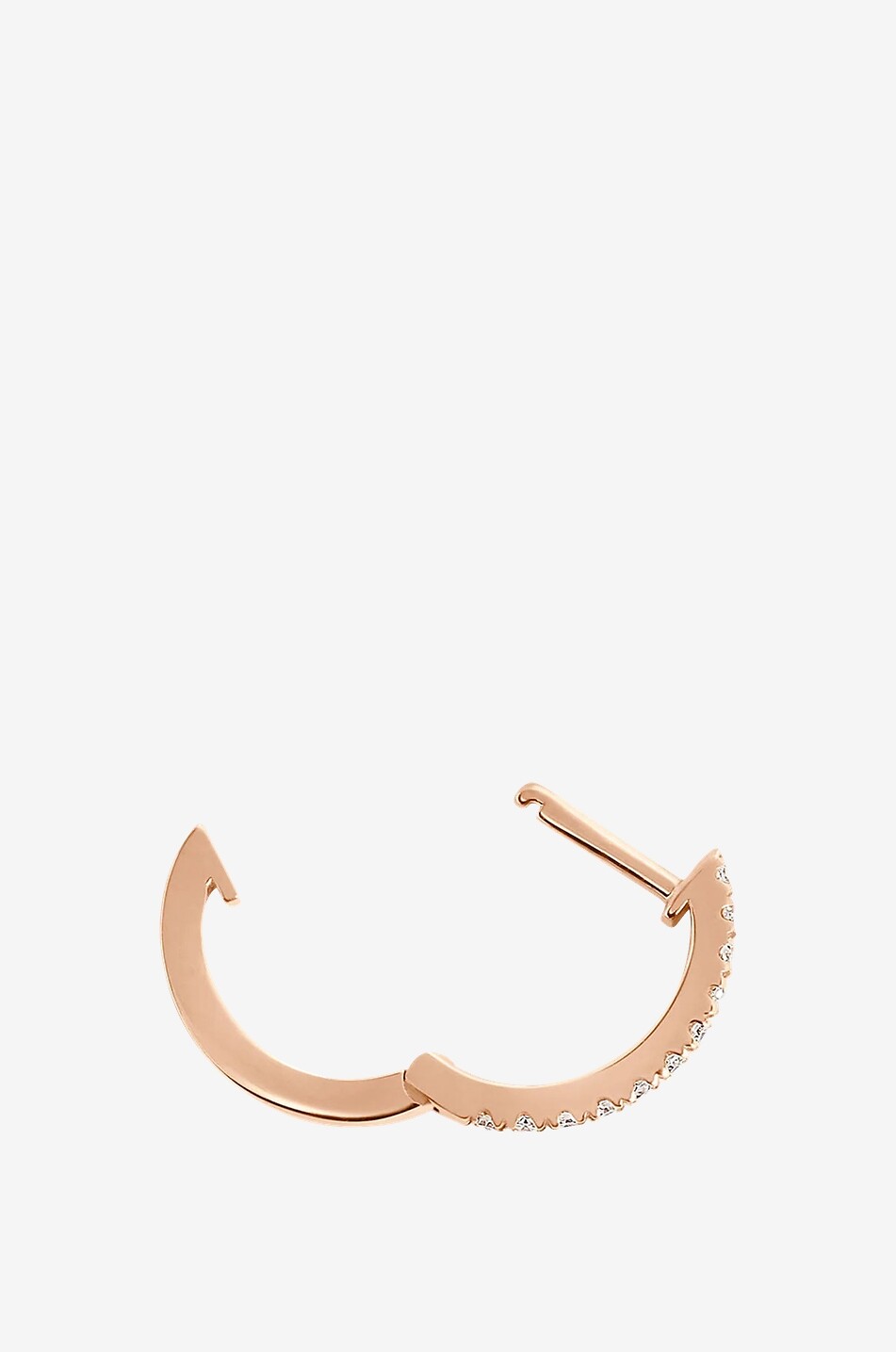 VANRYCKE Officiel S single pink gold and diamond hoop earring Women PINK 3
