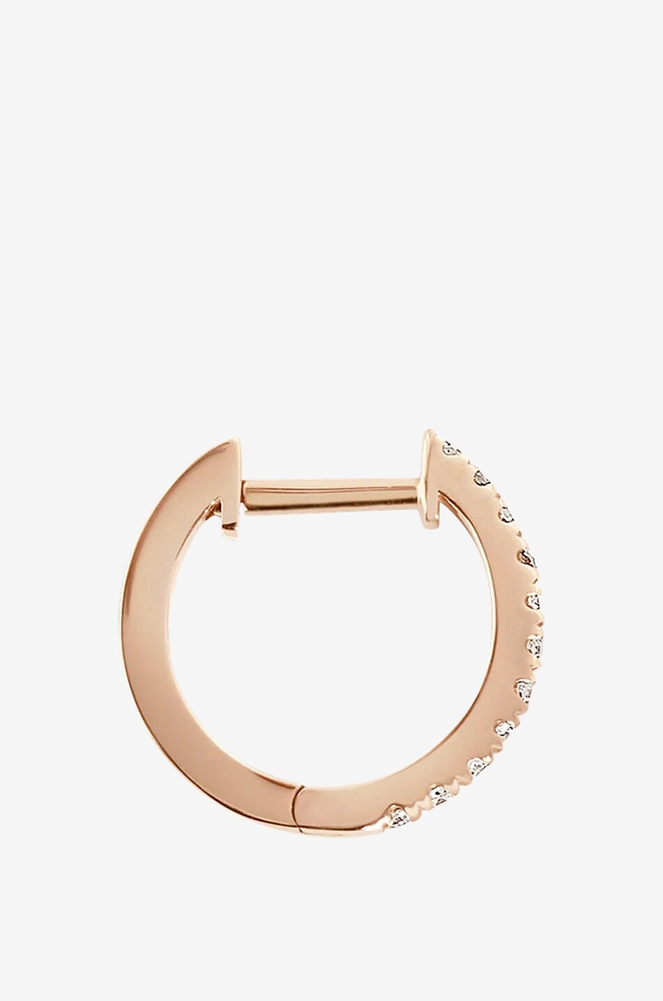 VANRYCKE Officiel S single pink gold and diamond hoop earring Women PINK 2