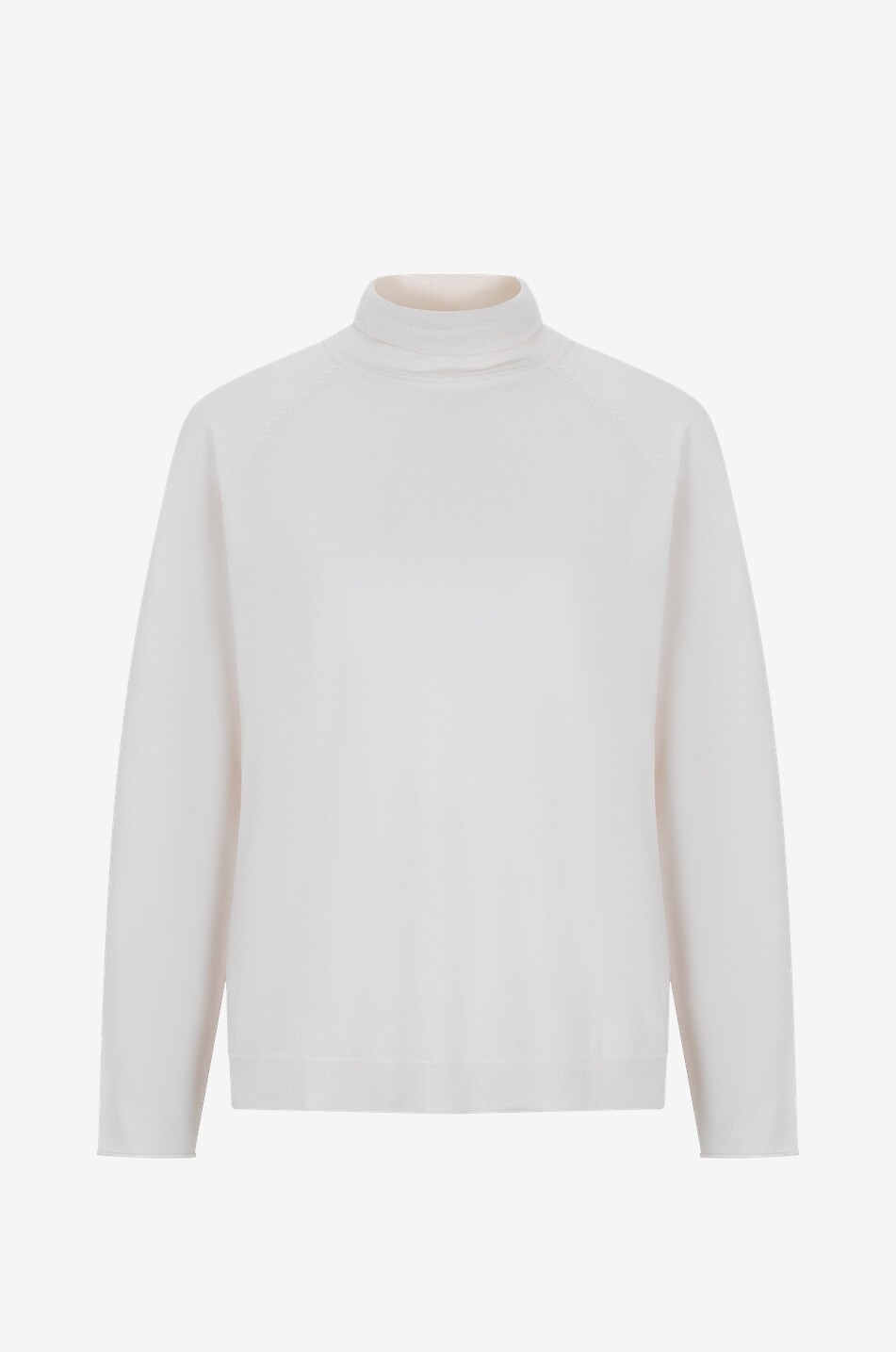 Merino wool stretch fine turtleneck jumper