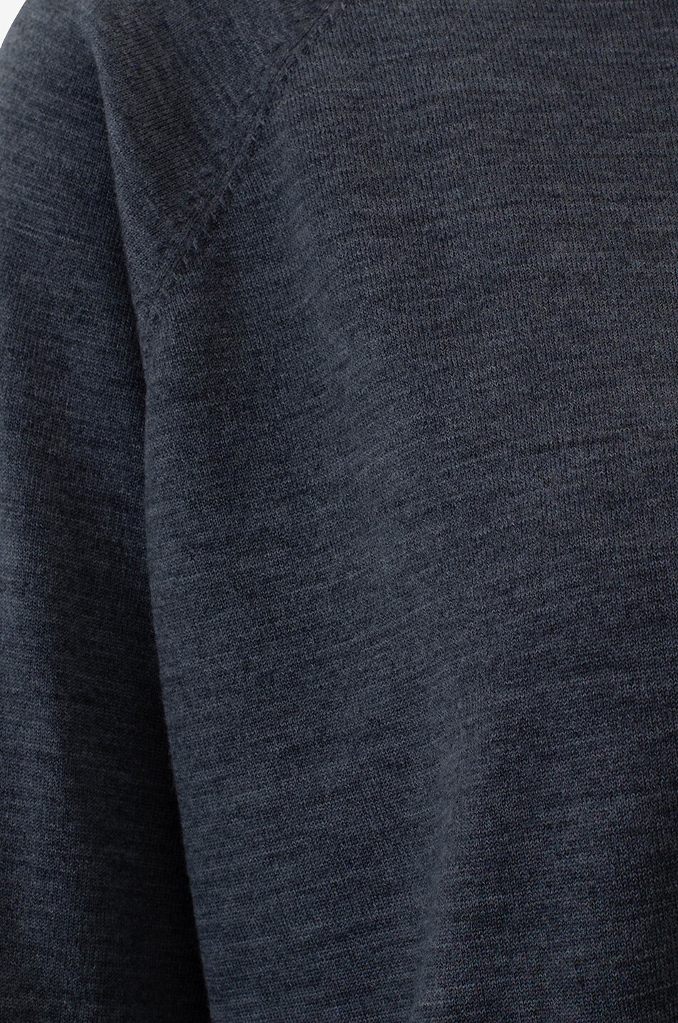 HEMISPHERE Pull fin à col roulé en laine mérinos stretch Femme GRIS FONCÉ 3