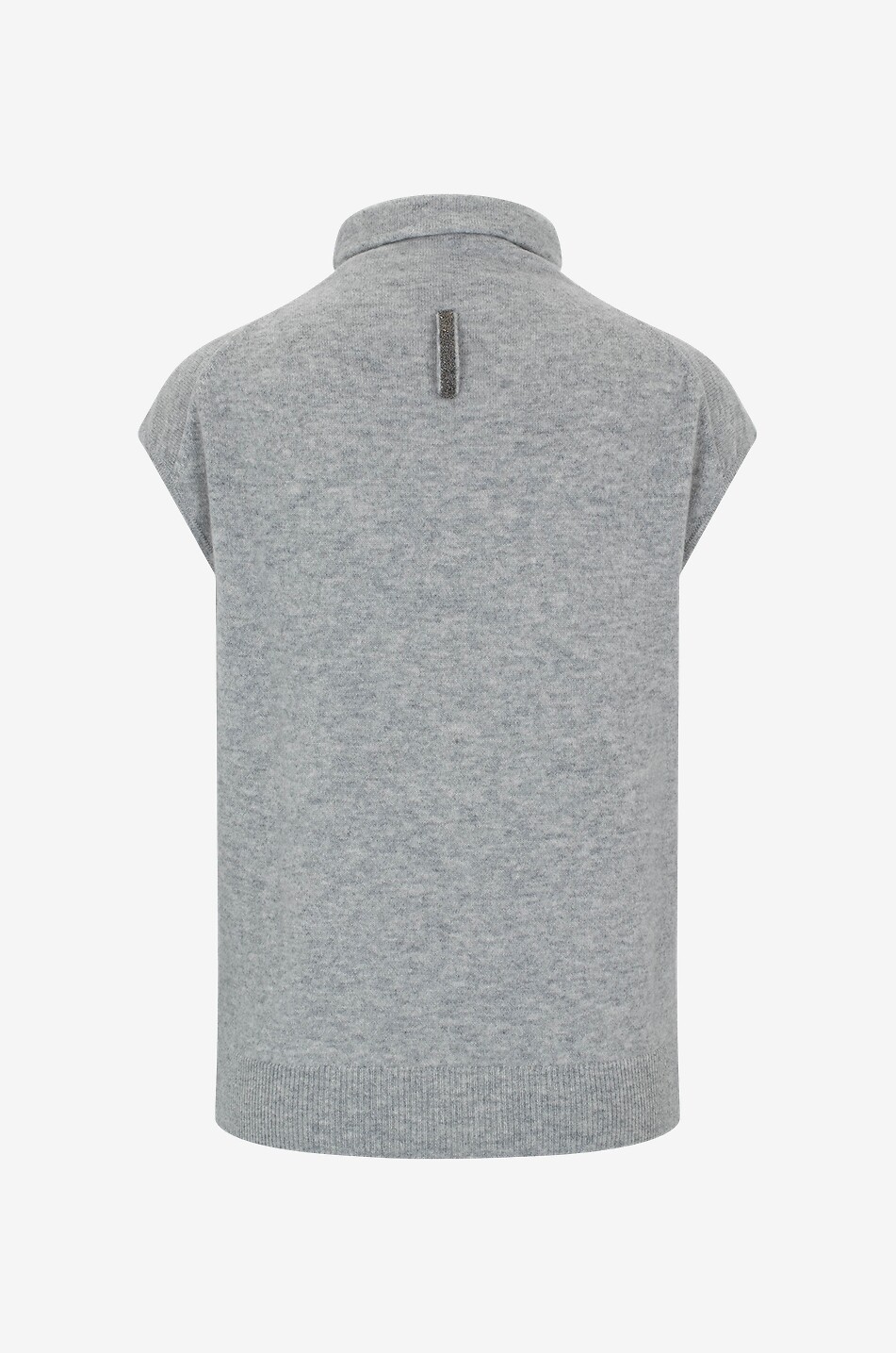 HEMISPHERE Sleeveless turtleneck cashmere jumper Women LIGHT GREY 2