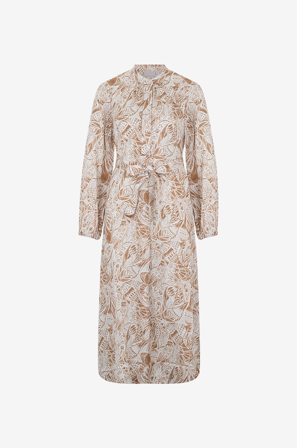 Haru printed silk midi tunic dress
