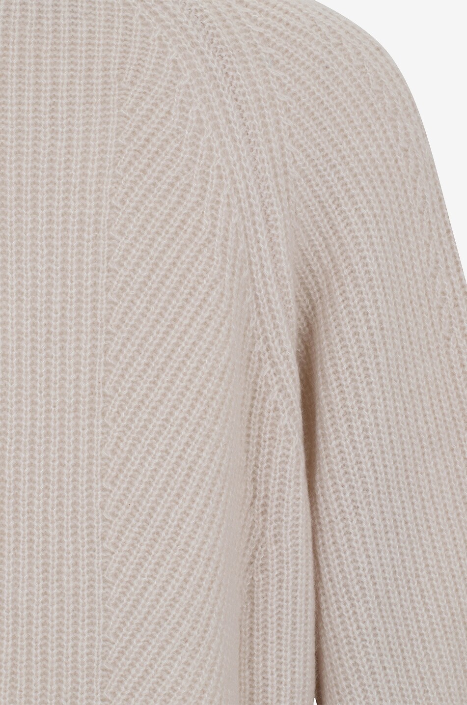 Gerippter Boxy-Pullover aus Kaschmir und Seide mit Rollkragen