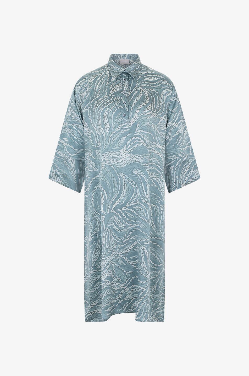 Robe tunique mi-longue en satin de soie Fancy