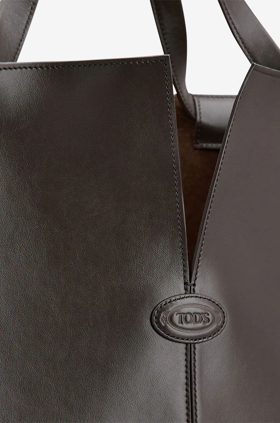 TOD'S Sac cabas en cuir lisse Di Bag Folio Medium Femme NOIR 5