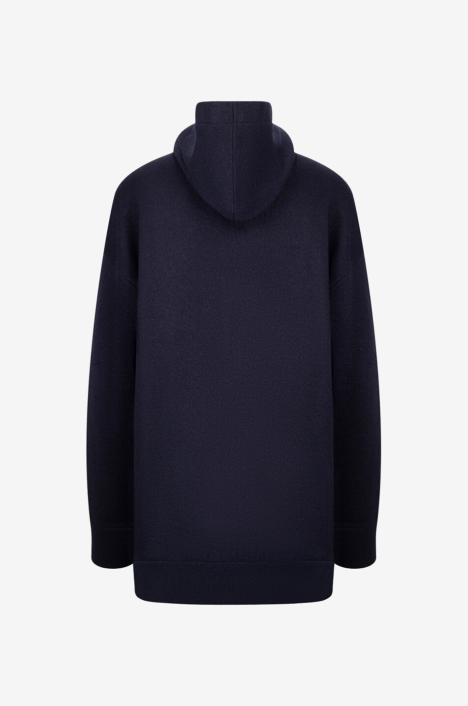 Oversize-Kapuzencardigan mit Reissverschluss im Lurex-Strick