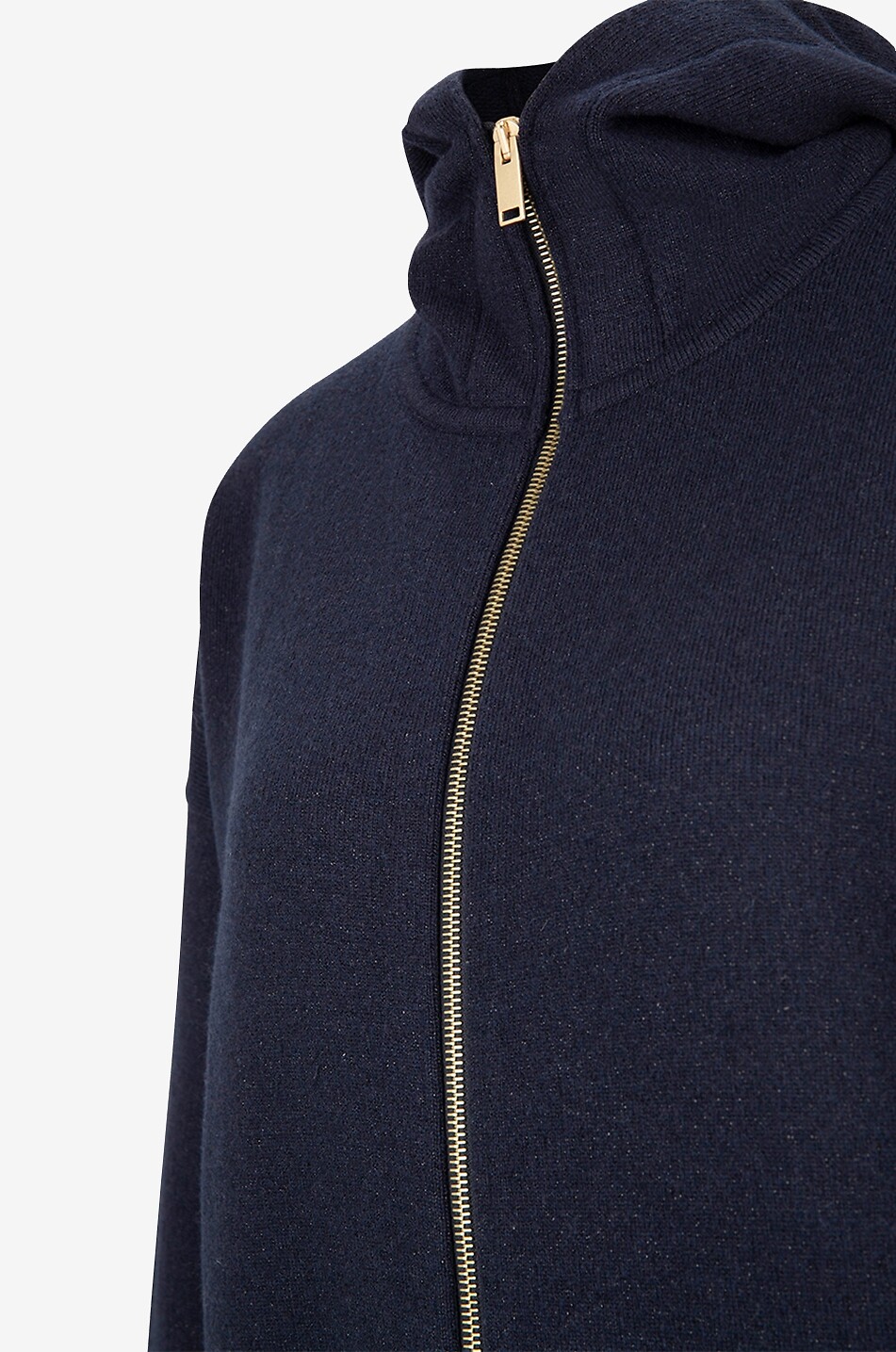 Oversize-Kapuzencardigan mit Reissverschluss im Lurex-Strick