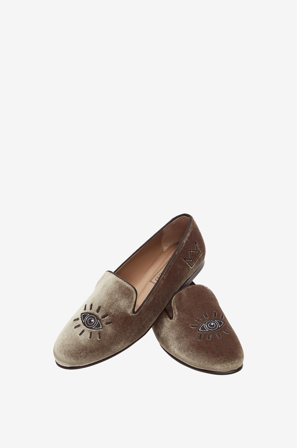 Mocassins en velours brodé The Eye Shoe