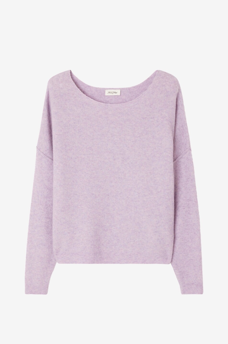 AMERICAN VINTAGE Pull à col bateau en laine mélangée Damsville Femme VIOLET CLAIR 1