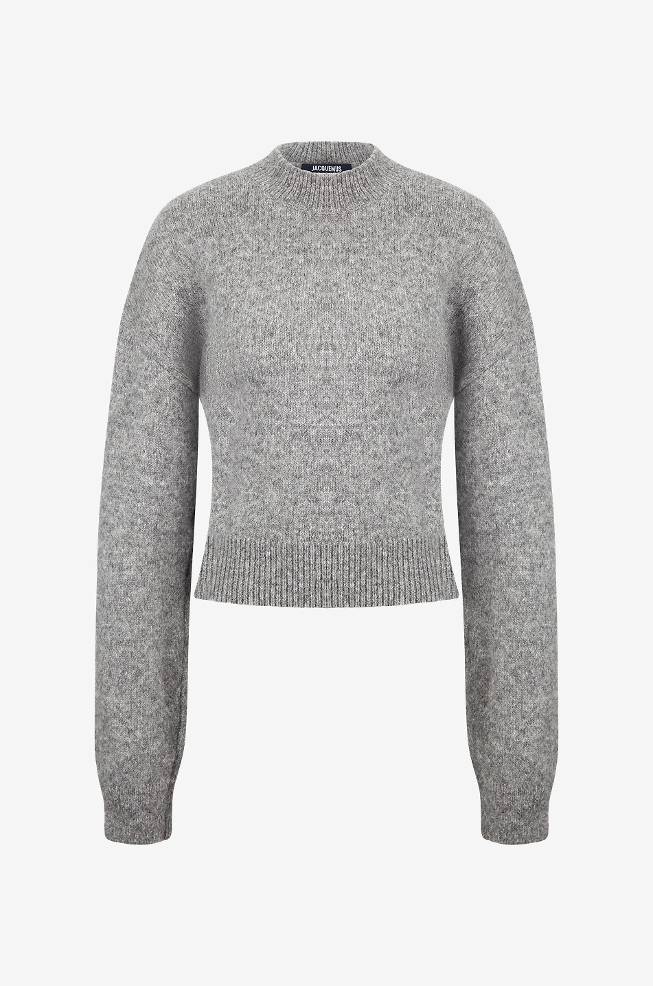 JACQUEMUS Pull à col rond en alpaga La maille Jacquemus Femme GRIS 1
