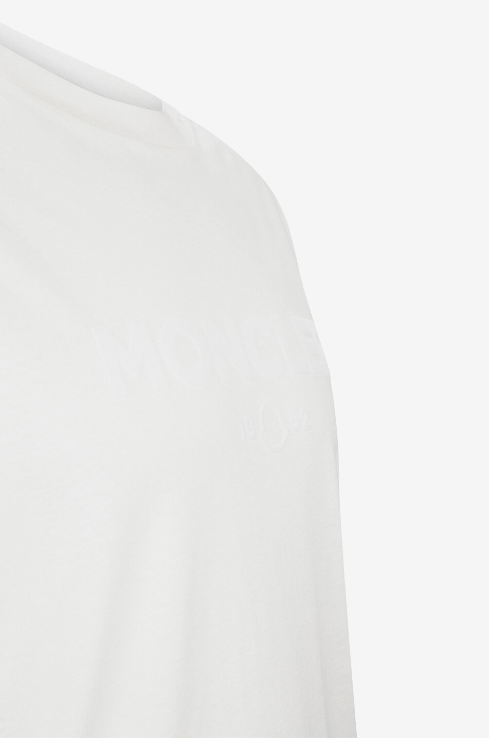 MONCLER Kurzarm-T-Shirt aus Baumwolle und Kaschmir MONCLER 1952 Herren WEISS 3