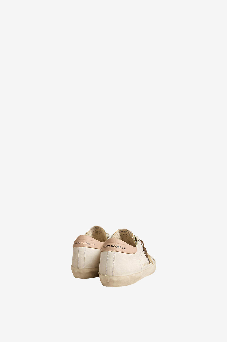 GOLDEN GOOSE Kunstleder-Sneakers mit Glitter Super Star Bio Based Damen GELB 3