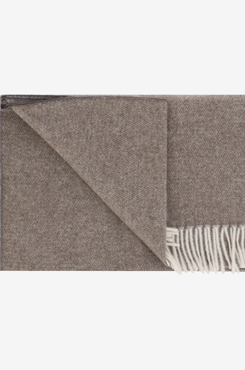 HEMISPHERE Écharpe réversible tissée en cachemire Sabur Homme MARRON 2